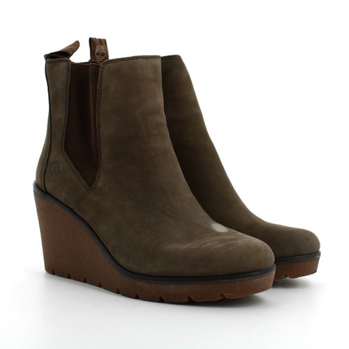 bellissime TIMBERLAND A1USQ scarpe da donna tronchetto zeppa 9cm fango n°  38,5 | eBay