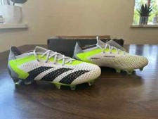 New Adidas Predator Accuracy.1 FG Soccer Cleats White/Green GZ0032 Mens Size 5