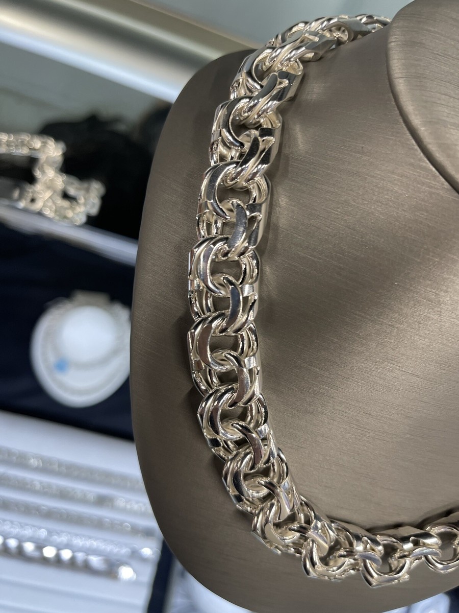 167 Grams Solid Heavy Custom Sterling Silver 925 26 inch Handmade