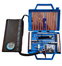 30-Tlg Profi-Reifenreparaturset mit Mini Kompressor für PKW, LKW, Bus Motorräder