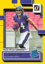 Kyle Hamilton Yellow Rookie Press Proof Donruss 2022 Football Card #338