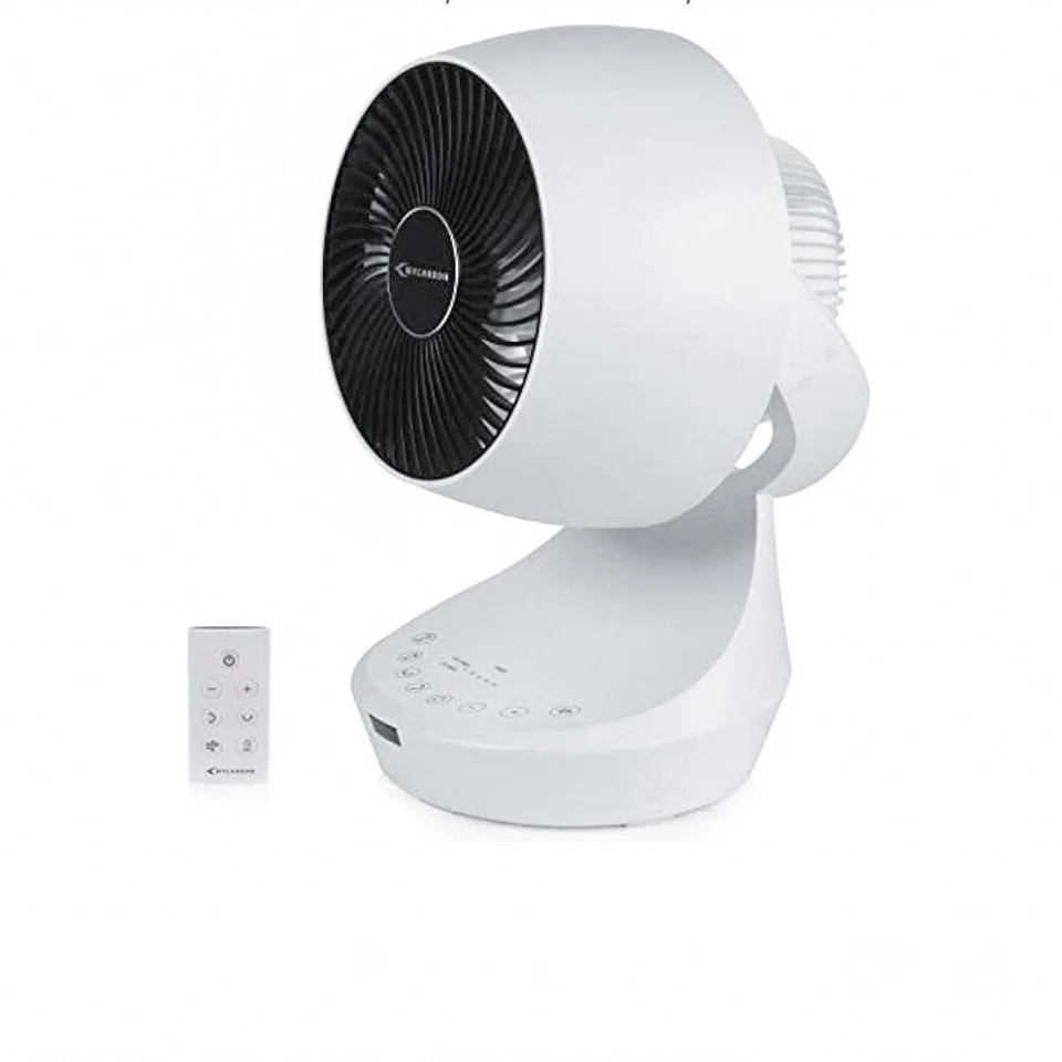 MYCARBON Ventilator Leise 20dB DC Motor 12 Geschwindigkeiten 8h Timer