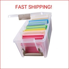 ArtBin Semi Satchel Portable Craft Organizer with 3 Dividers - Clear Plastic Sto