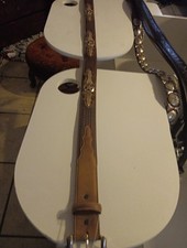 Justin Western Mens Belt Leather Odessa Star Concho Tan C10765 Sz 40