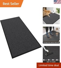 Elegant 48"x24" Heavy Duty Indoor/Outdoor Doormat - Absorbent Gray Stripe