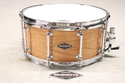 Craviotto 6.5x14'' Single Ply Cherry w/ Cherry Inlay Snare Drum w/Bag