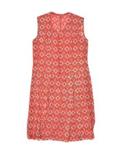 VINTAGE Womens Sleeveless Basic Dress UK 14 Medium Red Floral VQ15