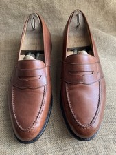 Crockett  Jones EATON Mens Brown Leather Penny Loafers Size UK 8.5 E  US 9.5