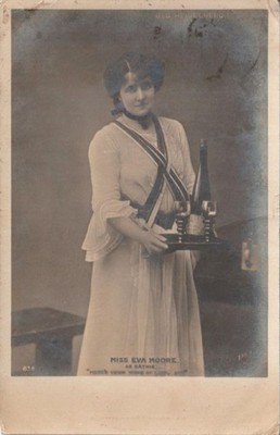 Miss Eva Moore as Kathie in Helen's Young Wife - British Actress - Postcard