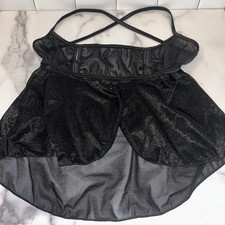 Coquette BLACK SHEER LINGERIE TOP Size Small