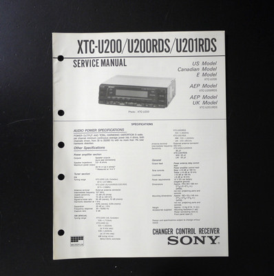 Original SONY XR-U200/U200RDS/U210RDS Changer Control Receive Service Manual S36