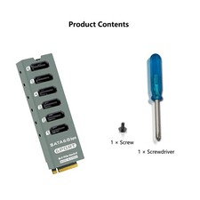 M.2 M-KEY PCI-E 3.0 SATA 3.0 6Gbps NAS Expansion Card Chip PCIe Gen3x2 Adapter