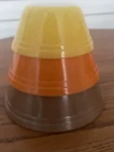 Vintage Federal Bowls Set 3 Yellow Orange Brown 5” 6” 7”