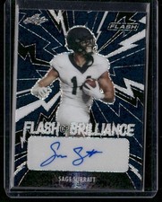 2021 Leaf Flash #FB-SS1 Sage Surratt Flash of Brilliance Auto Navy Blue #/75
