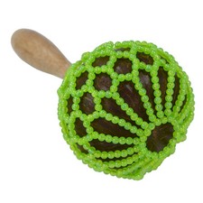 Afuche Shekere Cabasa hecho a mano con cuentas - 25 cm Shaker Maraca
