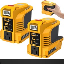220W Power Inverter for DeWalt 20V Battery Portable DC 20V to AC 110V USB-C PD