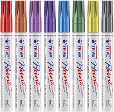 Metallic Paint Markers - 8 Colors Oil Based Permanent Paint Pens, Waterproof,