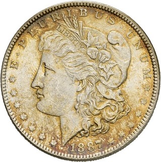Künker: USA 1 Dollar 1887 Morgen Dollar Silber Top!