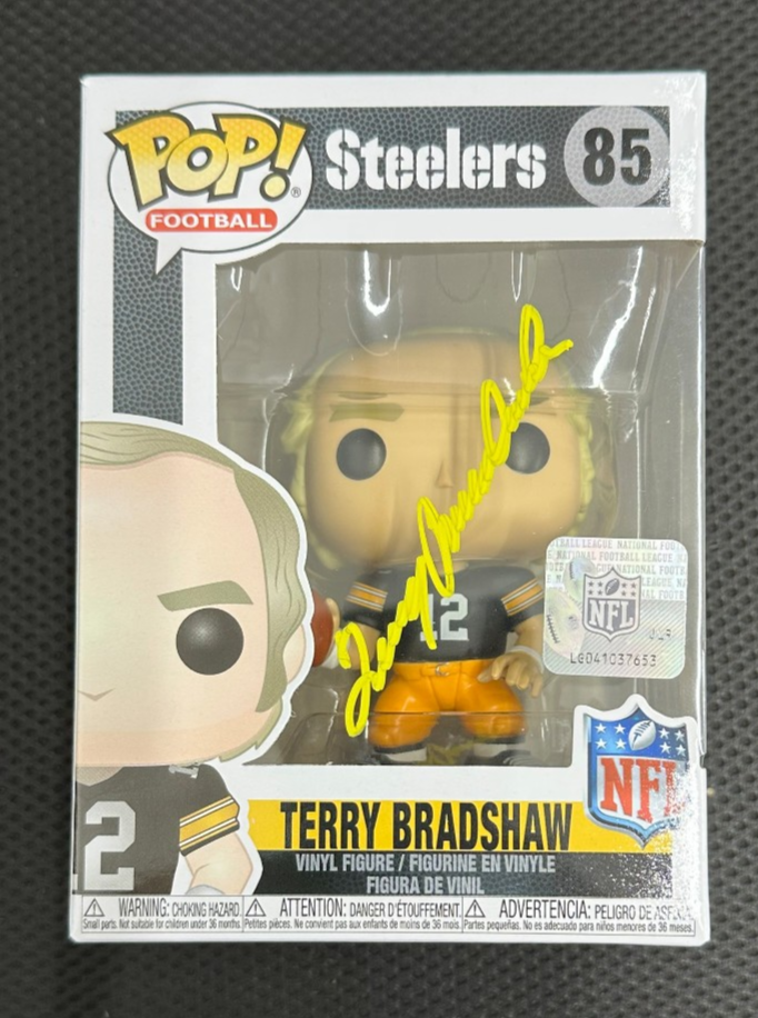 Terry Bradshaw Autographed Signed Autograph #85 Steelers Funko Pop Vinyl Figurine Beckett 