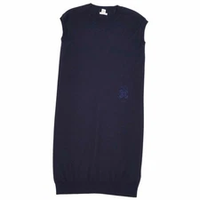 Hermes knit dress sleeveless logo embroidery cashmere silk top for Used MOLO-0