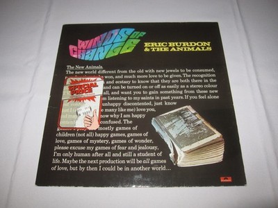 Vinyl LP 12  Eric Burden & The Animals   Winds of Change   Polydor Reissue, 1984