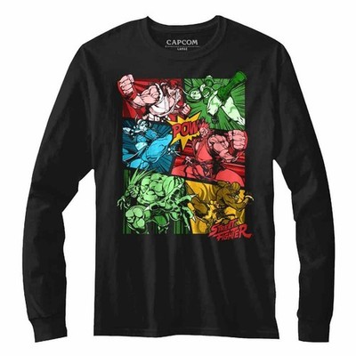 Street Fighter POW Comic Graphics Long Sleeve T Shirt