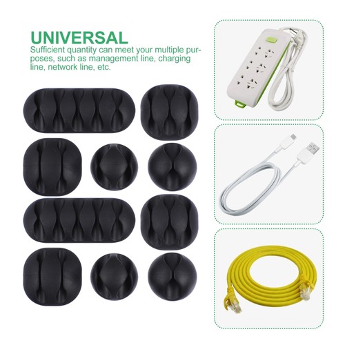 10 Pcs Wire Clamp Handler Office Data Cable Organizer Sticky Clips - 第 11/12 張圖片