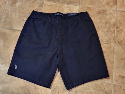 Men's U.S. Polo Assn. Activate Stretch Pull On Jogger Shorts Black Size M  NWT