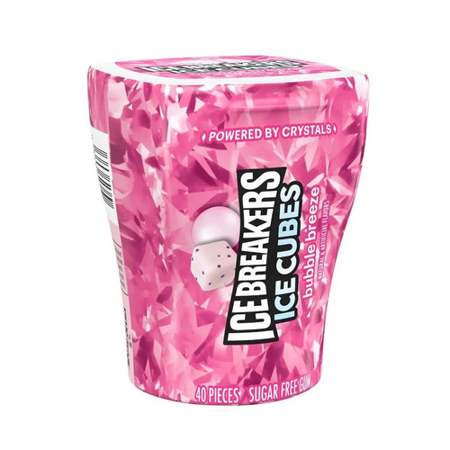 Ice Breakers Ice Cubes Bubble Breeze Sugar Free Gum Xylitol 40 Count (Pack of 8) - Afbeelding 2 van 9