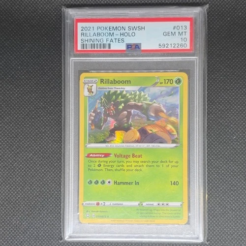 Pokémon Rillaboom 013/072 Shining Fates Holo Rare PSA 10 2021 English