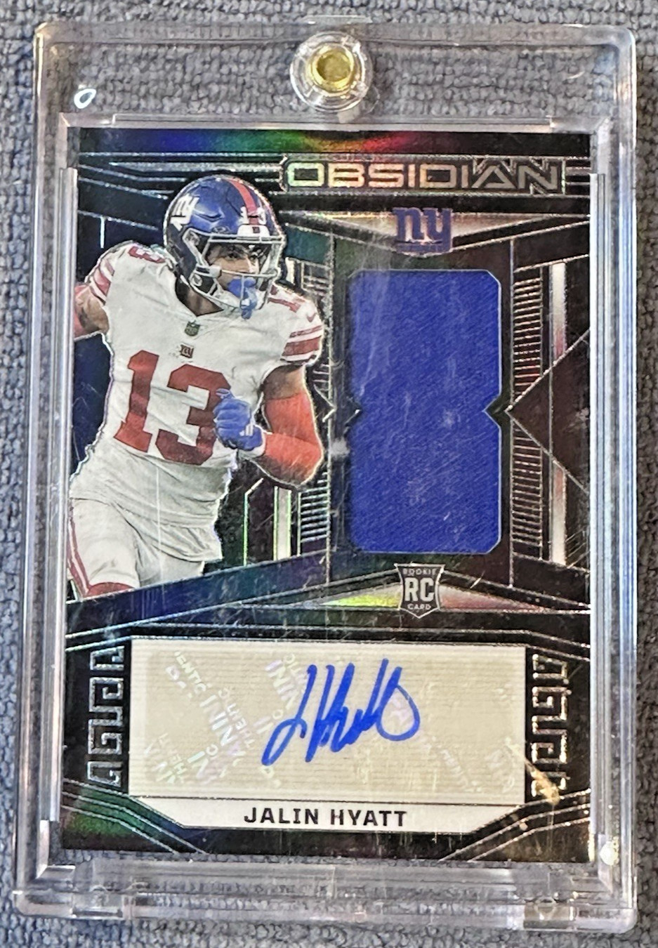 2023 Panini Obsidian Jalin Hyatt RC Patch Auto /199 RPA #206 Giants