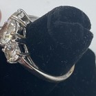 Vintage Avon 'Past Present Future' - Ring Silver Tone 3 Stone CZ Sz 6 — photo 2