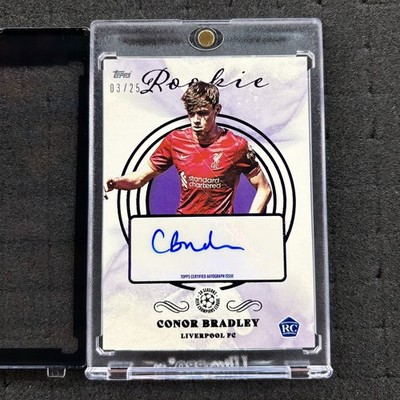 2021-22 Topps Pearl Conor Bradley /25 Purple Rookie RC Autograph Liverpool Rare