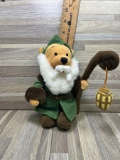 Disney Store Father Christmas U.K. Pooh Santa 8" Bean Bag