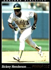 Rickey Henderson 1993 Pinnacle #29 Athletics MLB READ FREE SHIPPING AutographDen