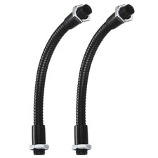 7.9" Universal Gooseneck Hose, 2pcs M10 Fine Thread Black 8mm