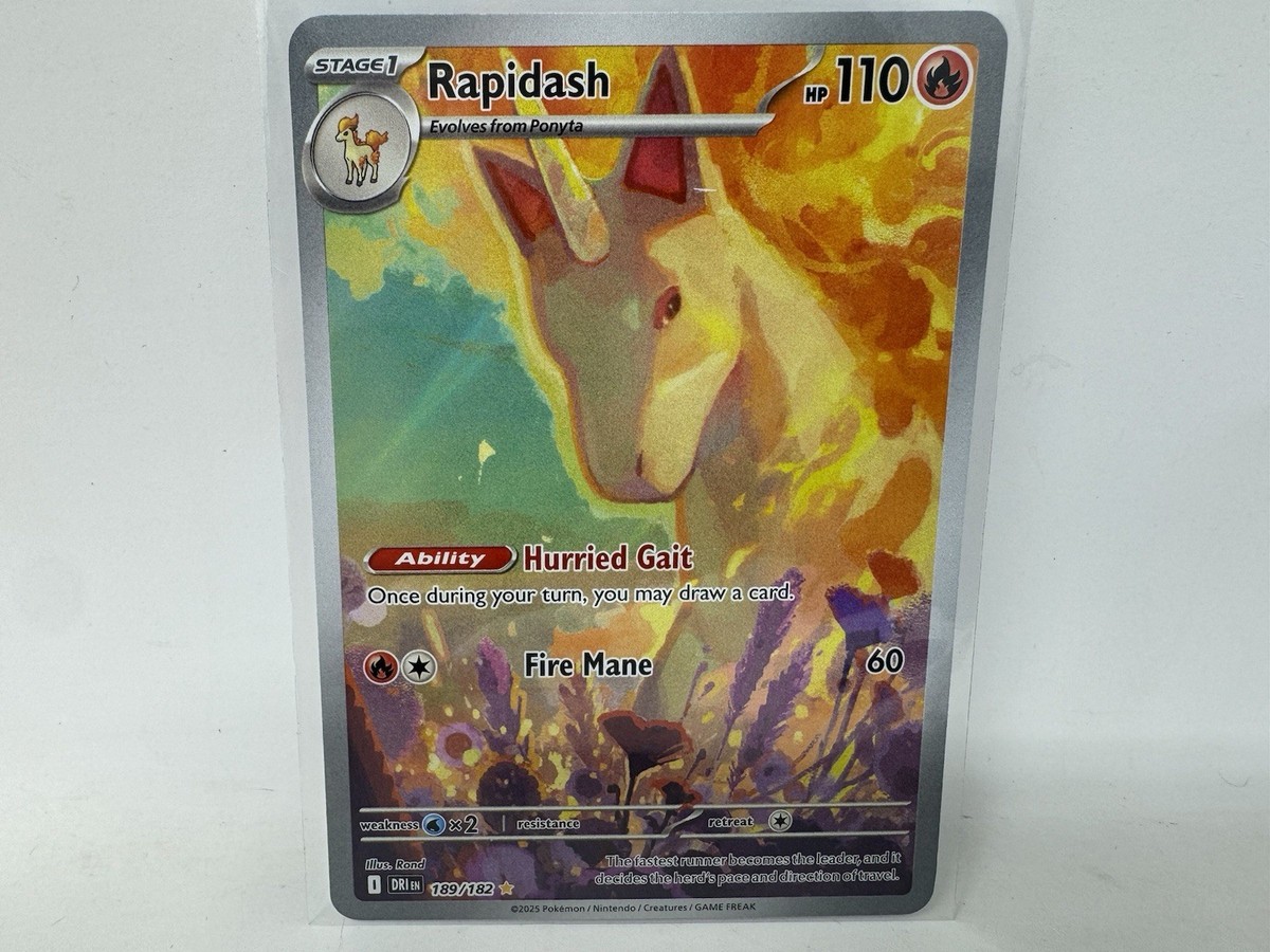Rapidash 189/182 Destined Rivals Dri Illustation Rare English