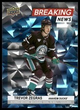 Trevor Zegras 2024-25 Upper Deck #BN-16 Breaking News Anaheim Ducks