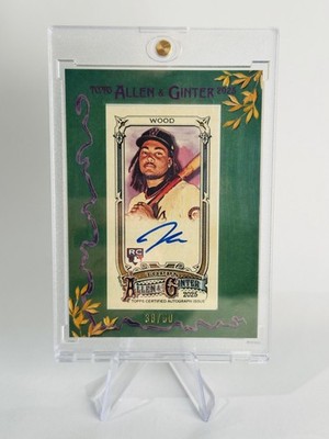 2025 Topps Allen & Ginter Green Framed Mini AUTO /50 - James Wood #MA-JWO - Nats