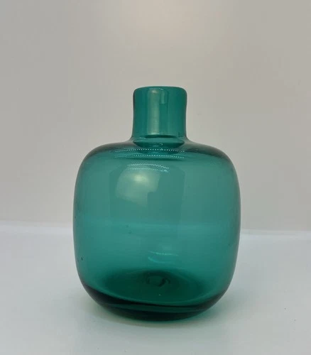 Vintage BLENKO Glass #6424 MCM Candle Holder Bud Vase Emerald Green Joel Myers
