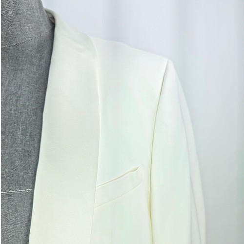 Tommy Hilfiger Tuxedo Jacket Mens 46R White Wool Blend Shelby Two Button Suit - Picture 6 of 10