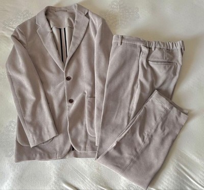 UNITED ARROWS Anzug Set Beige M Sakko L Hose Herren Ready to Wear Clean