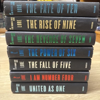 Lot 7 Lorien Legacies Series Littacus Lore I am Number Four Hardcover VGC! GOOD