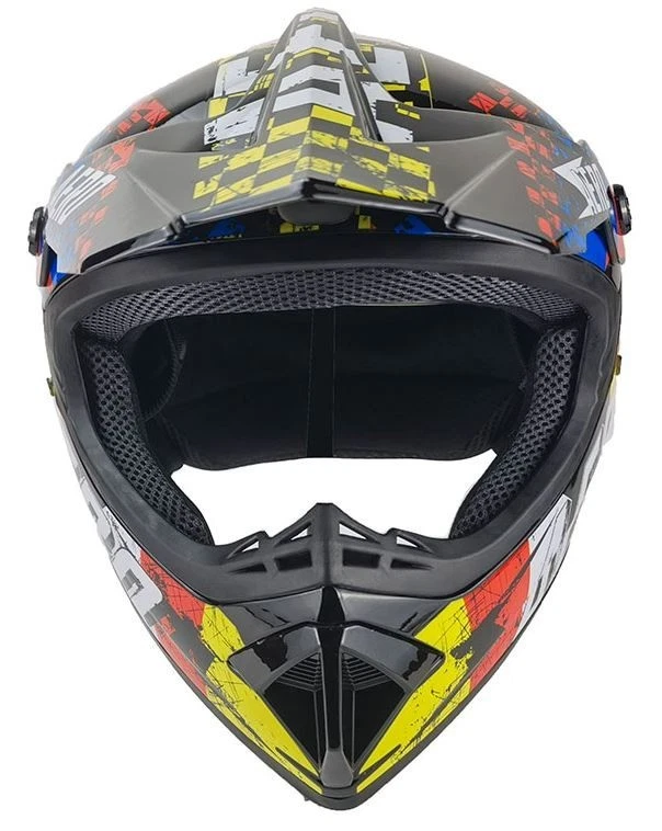 Crosshelm Helm Kinderhelm Motorradhelm Motocross Skeleton schwarz bunt Motorrad - Bild 3 von 4