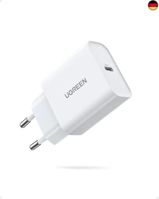 UGREEN USB C Ladegerät, USB-C Netzteil, 20W Schnellladegerät für iPhone 16, 16 P - Bild 1 von 4