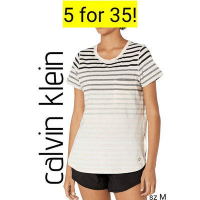 Calvin Klein Performance Cap Sleeve Pocket Tee With Round Hem & Side Slits SALE!