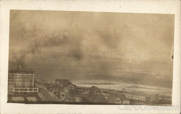 View of Town Original Vintage Real Photo Postcard RPPC