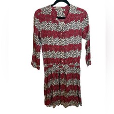 Celia Birtwell for Uniqlo Long Sleeve Daisy Print Dress Women's Size Small