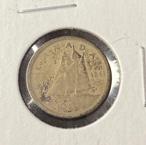 1941 Canada 10 Cents Dime 0.8000 Silver ASW 0.06 Oz Coin Free Shipping
