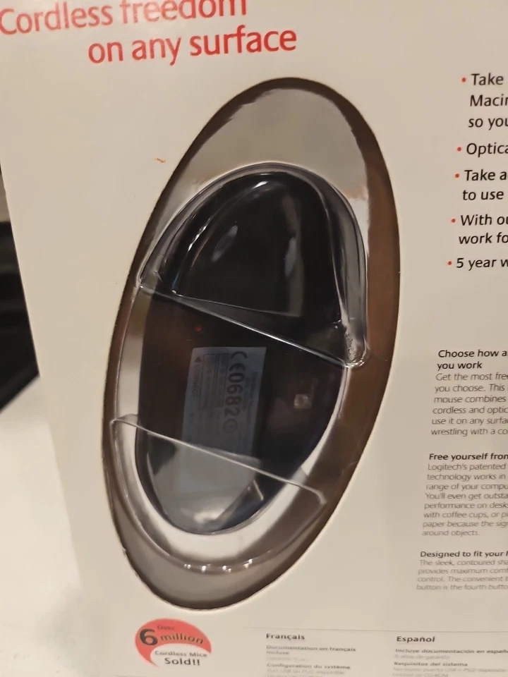 Logitech Cordless Mouseman Optical Mouse For PC/Mac PS/2 Brand New In Box - Image 4 of 4